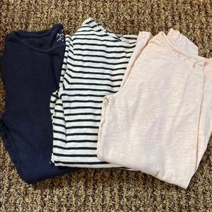 Lot of 3 J Crew Artist Long Sleeved Tee XS